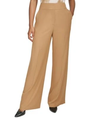 Calvin Klein Womens High Rise Wide-Leg Pan 197383554746 14 RT $109.0