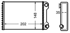 MAHLE Wärmetauscher Innenraumheizung AH 59 000S für FIAT PUNTO 16V 188 233 235