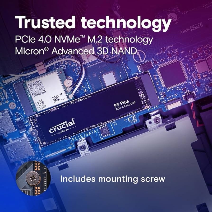 Crucial P3 Plus 2TB NVMe Internal SSD (CT2000P3PSSD8) for sale