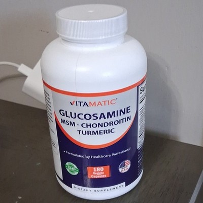 VitaMatic Glucosamine MSM Chondroitin Turmeric Boswellia Capsules 180ct