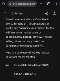 The Adventures Of Rocky and Bullwinkle (CIB) NES