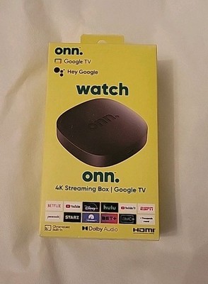 ONN Google TV 4K HD Streaming Box Voice Control Google Assistant (110125667) 