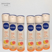 6X 150Ml Nivea Fresh Fruity Deo Spray 0% Aluminium 48H Deodorant Fruchtig Frisch