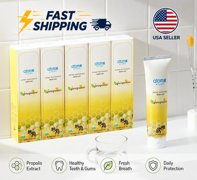 Atomy Toothpaste Natural Oral Care with Propolis & Green Tea Extract 5 x 200g