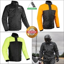 Oxford Rainseal All Weather Motorcycle Bike Over Jacket Waterproof Hi Vis New