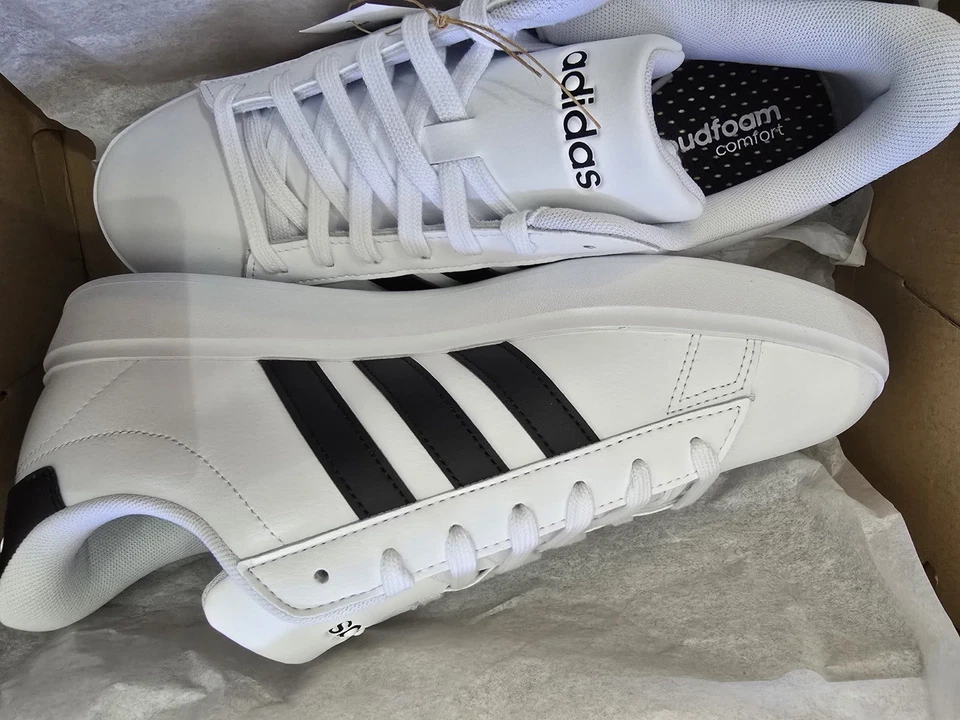 Size 10 - Adidas Grand Court 2.0 White Black W - Image 1 of 1