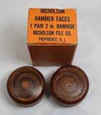 Rawhide  Hammer Face, 2" NOS Nicholson,  Vintage #4 Soft Blow Assembly Tools