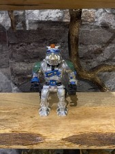 Vintage TMNT Robotic Bebop 1993 Playmates Turtles Actionfigur Silber Chrom