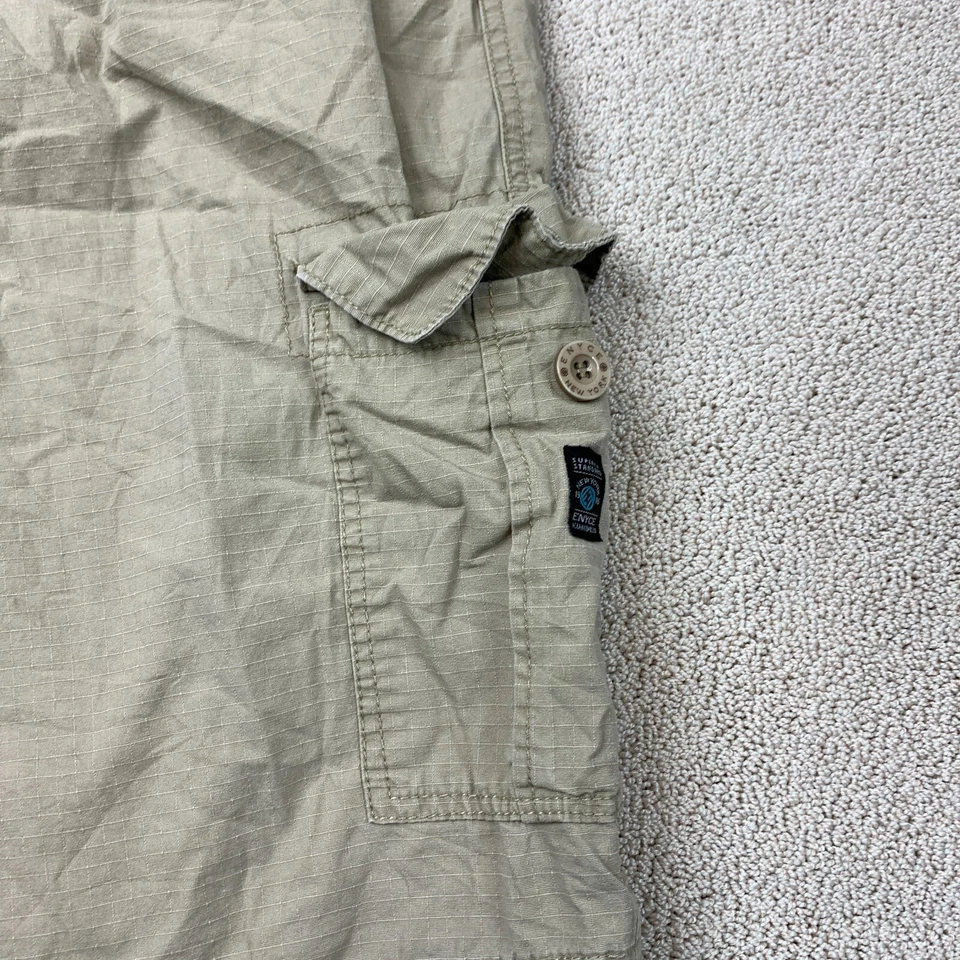 Pantalones Cortos Carga ENYCE Para Hombre Talla 40X13 Tostados Multi-Bolsillo Frente Plano Informal Algodón Foto 2 de 4