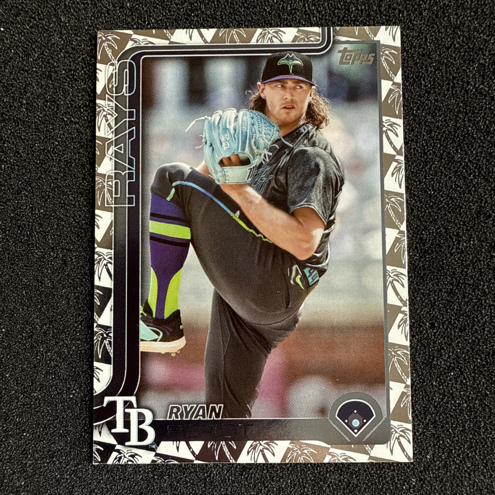 2025 Topps Series 1 Ryan Pepiot Palm Tree Spring Training TB Rays
