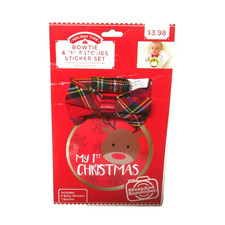 Noeud papillon premier Noël rouge noir plaid photo accessoire temps des fêtes bébé garçon