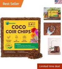 10 lb. Compressed Coco Coir Chips - Ideal for Indoor  Outdoor Plant Care