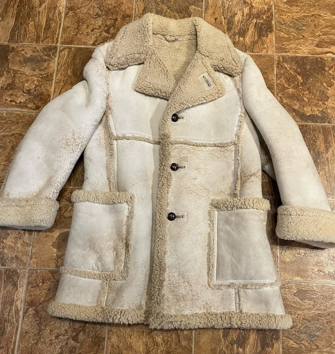 Vintage 1960s Woolrich Californian Spring Lamb Shearling Jacket