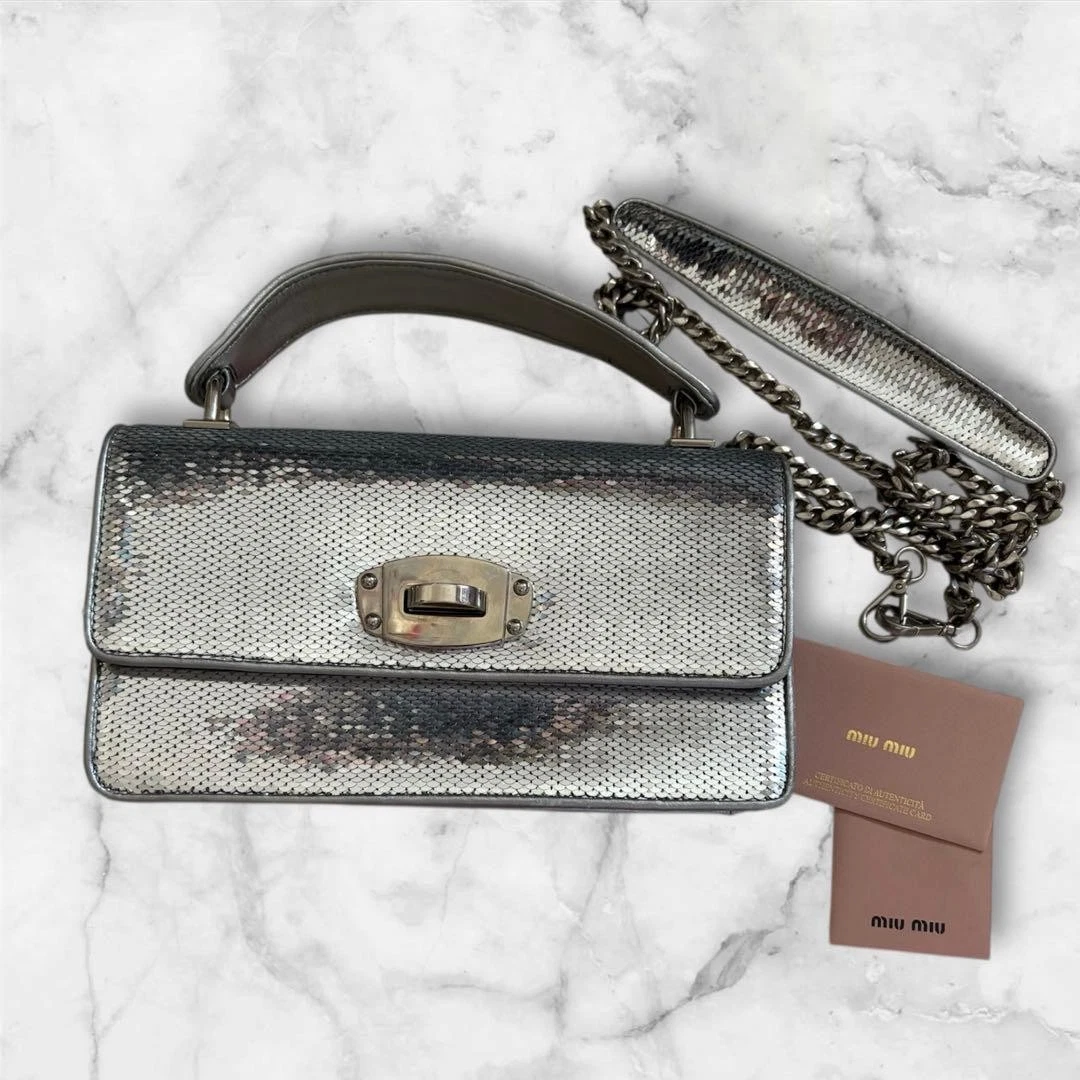 Sequin Bags & Miu Miu Handbags for Women for sale | eBay