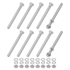 10-Pack Hex Head Screw Bolt with Nuts Flat  Lock Washers M5x60mm