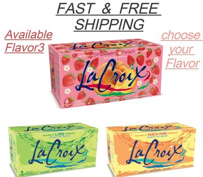 LaCroix Sparkling Water,  12 Fl Oz (pack of 8)   (Choose  Flavor )
