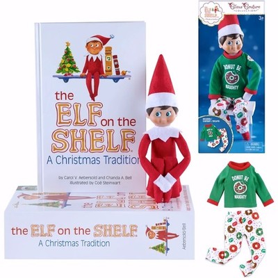 The Elf on the Shelf Boy Elf Giftset w/ Donut Pajama Set Donut Be Naughty PJ's
