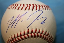 MATT DOMINGUEZ AUTOGRAPHED SIGNED BASEBALL MARLINS COA