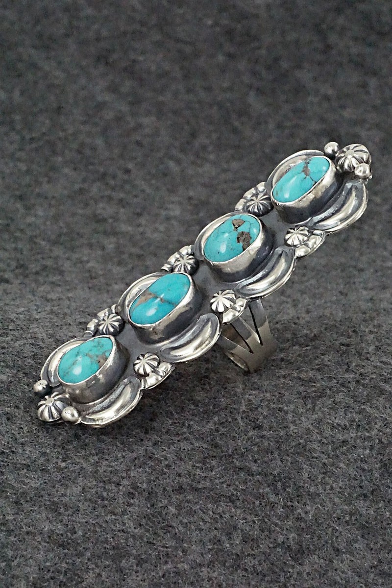 Turquoise & Sterling Silver Ring - Jeff James - Size 7.25 | eBay