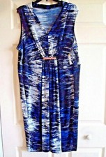 Ladies Plus Dress Blue Size 1X Simply Emma