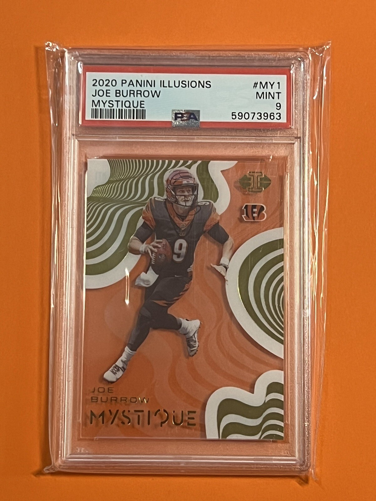2020 Panini Illusions JOE BURROW PSA 9 MINT Mystique Rookie Insert RC INVEST 🚀