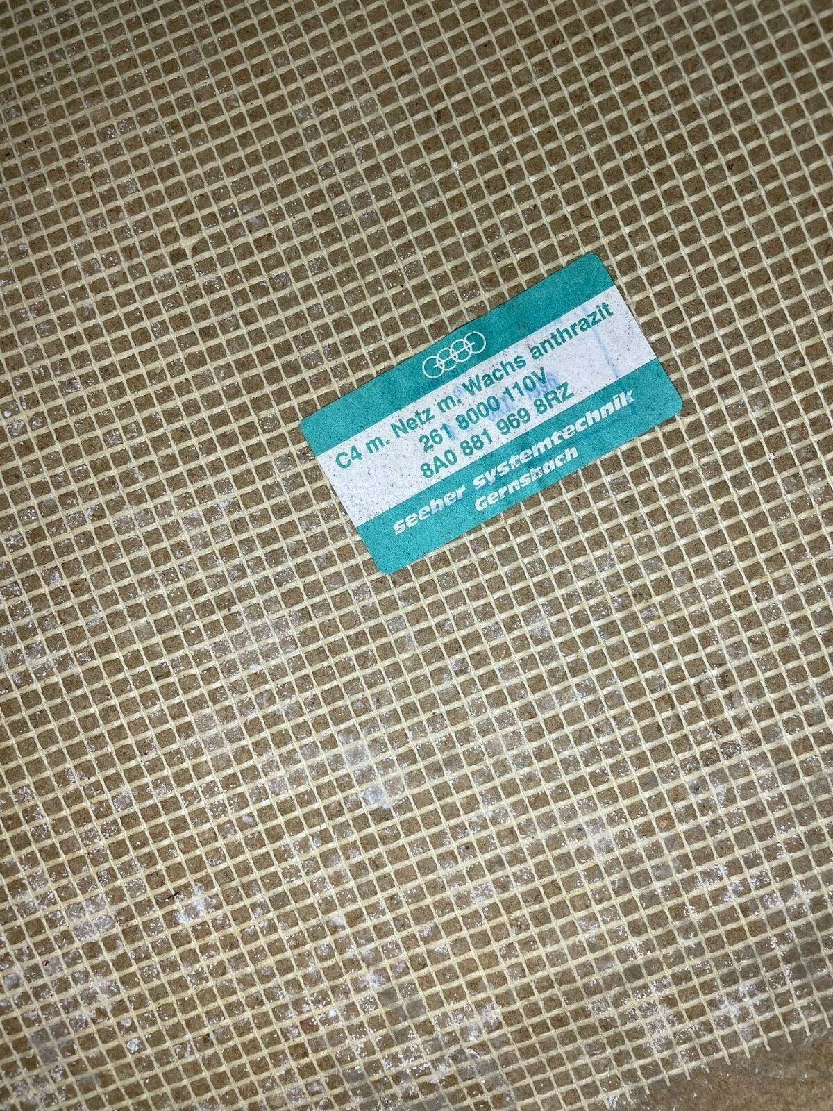 8A0881969 Audi Cabriolet urS4 urS6 C4 Back cover for seat with map  