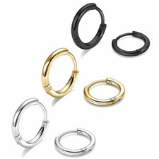 1Pair Stainless Steel Hoop Earrings for Men Women Cartilage Nose Ring Piercing  