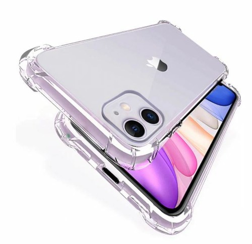 Funda de silicona transparente a prueba de golpes para iPhone 12, 11 Pro Max Mini XR X XS 8 7 6Plus  - Imagen 1 de 8