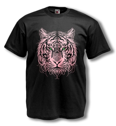 Men's Tribal Tiger Tee: Explore Vibrant Color Options! Premium flock Garments - Picture 7 of 26