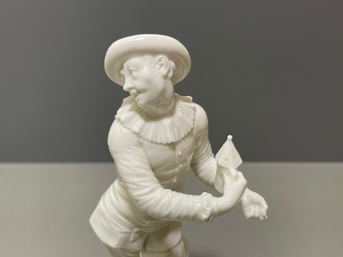 Nymphenburg Figur Pierrot mit Laterne Weiss Modell 54 Bustelli 1.Wahl H:20,7cm - Bild 10 von 23