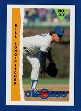 BILL LONG 1990 Marathon Oil Stadium Giveaway PROMO Card Chicago Cubs SGA MLB*