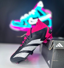 Adidas Predator Accuracy.1 FG Black Pink White Men's Soccer Cleats GW4569 Sz 7.5