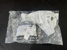 Calvin Klein Swimwear Women UPF50 Bikini Bottom w/ Logo White M NWT