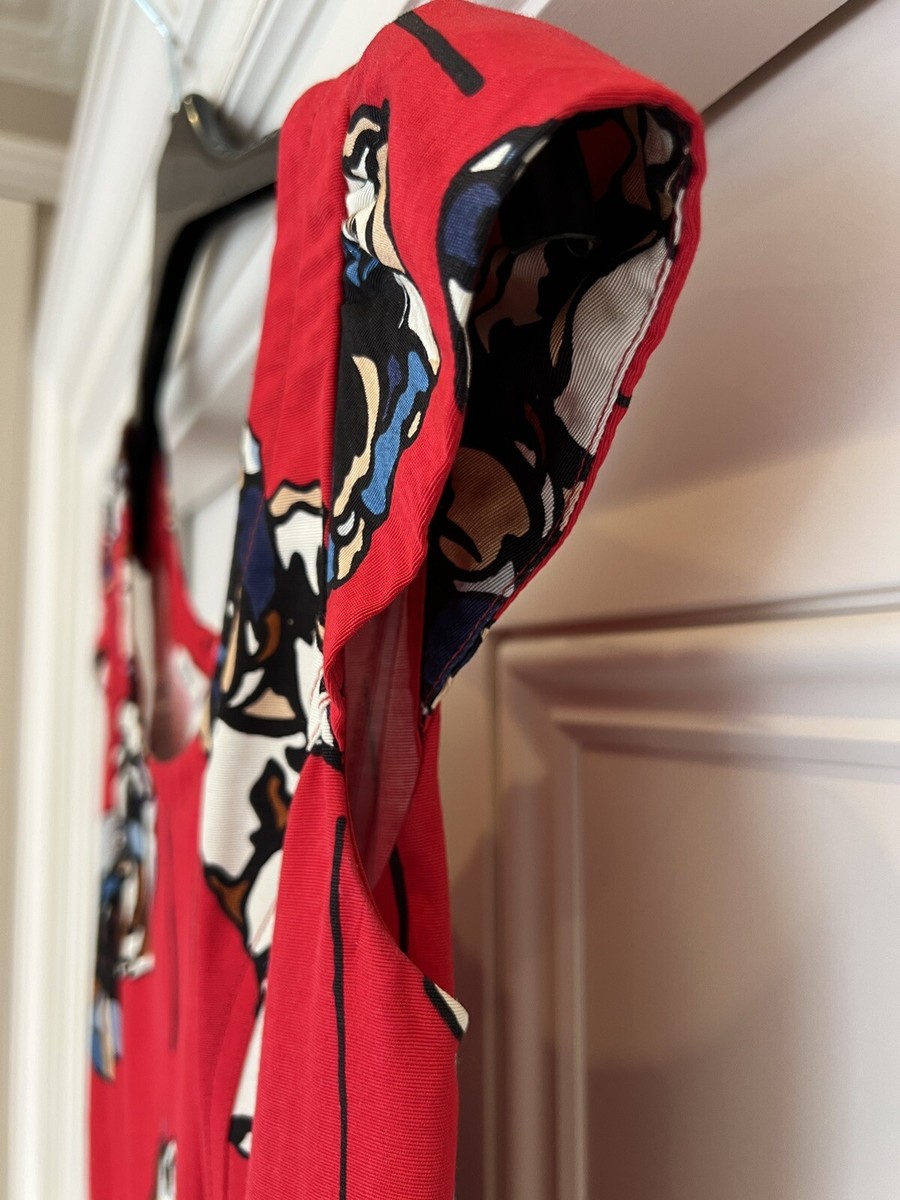 Miu Miu Floral Red Dress Size 36 | eBay