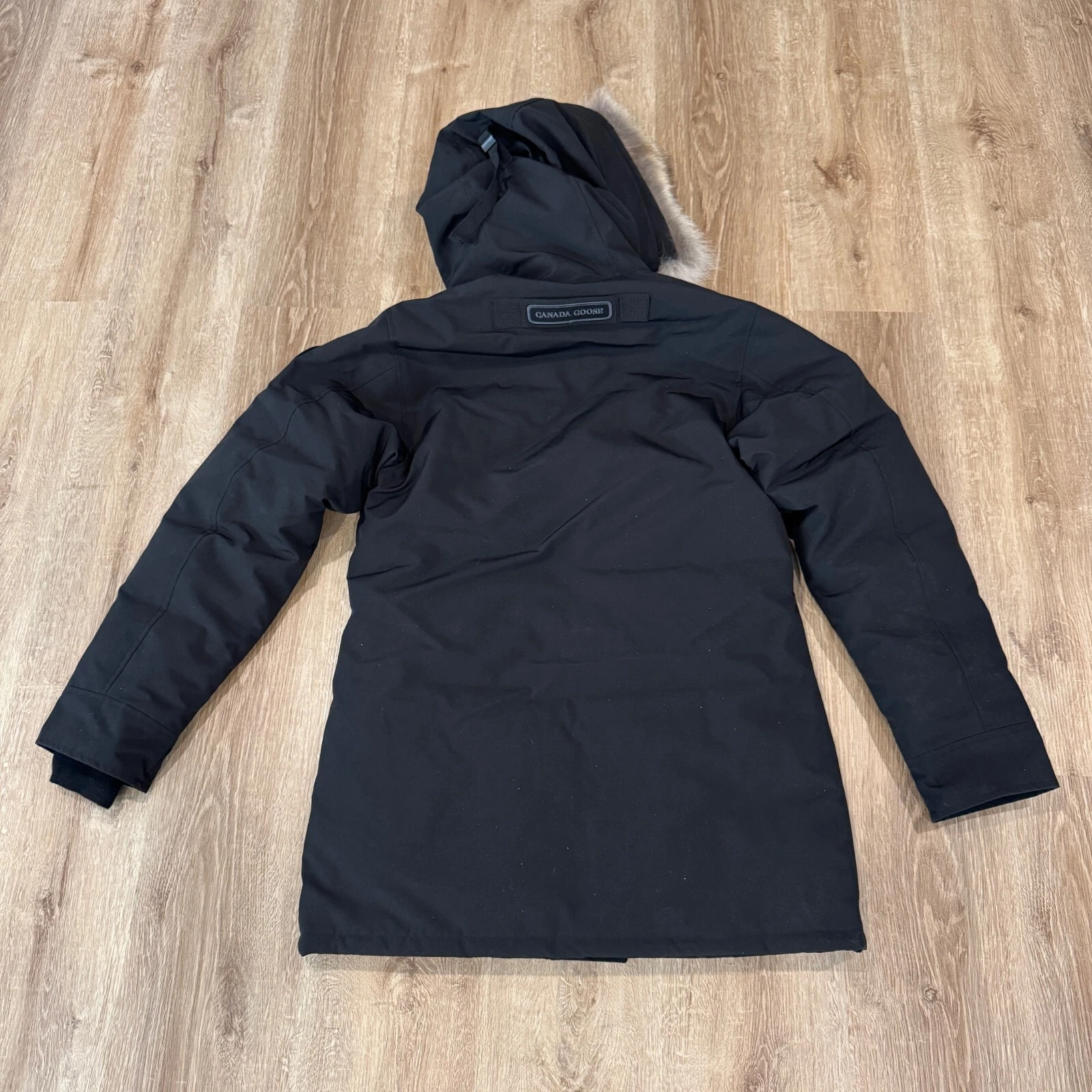 Parka Canada Goose Langford Cappuccio in pelliccia Nero Uomo Medium Nuovo con etichette