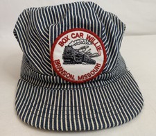 Signed Box Car Willie Branson Missouri Conductor Snapback Hat Cap USA Made