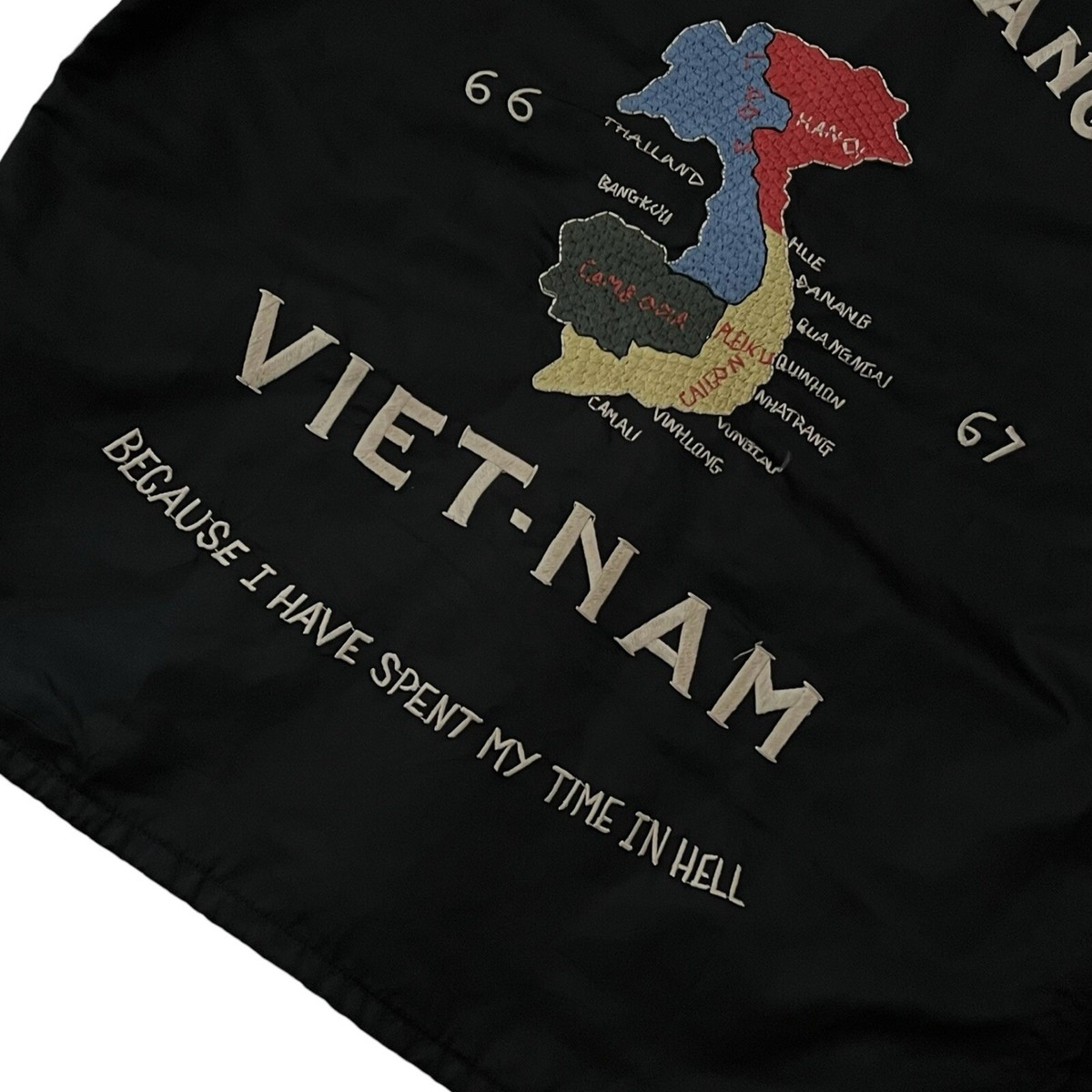 Vintage Beams Vietnam Map Souvenir Jacket Embroidery | eBay