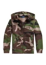 NEW 70 Polo Ralph Lauren Toddler Boys Camo Fleece Full-Zip Front Hoodie Size 2T