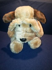 Vintage 1986 Hound Dog Plush Puppy Brown Tan 14" Floppy Lovey Toy Made In Korea