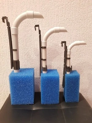 B+H Schnellfilter Luftheber gerade blau 16mm Schwammfilter Filter HMF Aquarium