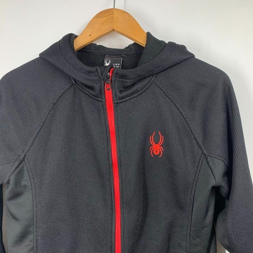 Spyder Boys Constant Full Zip Waffle Knit Hooded Jacket Size XL - Picture 4 of 12