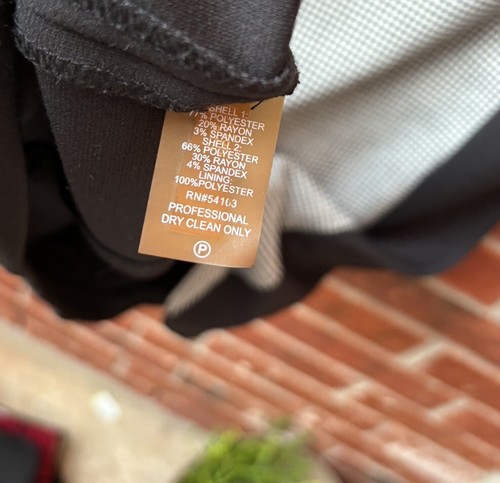 Vestido clásico de negocios Calvin Klein para mujer 10 negro tejido ponte funda carrera - Imagen 6 de 8