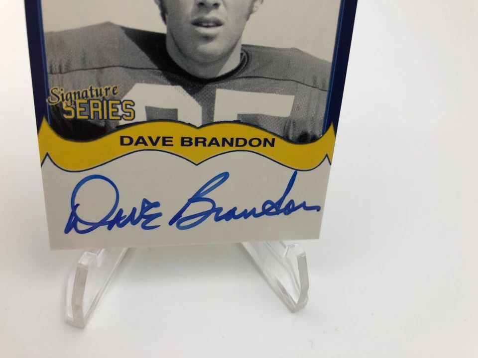 TK Legacy DAVE BRANDON AUTO Signed M GO BLUE MGB84 Card DOMINO'S PIZZA  MICHIGAN - Image 2 of 4
