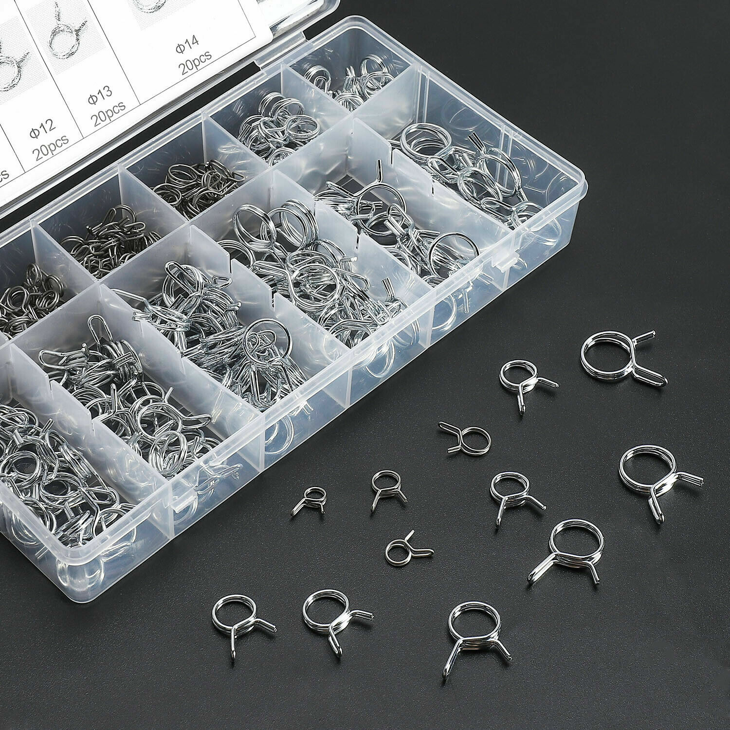 10 Colliers De Serrage Acier Inoxydable - Deux Oreilles, Pour Tuyaux 7-9mm, Serrage Fort Et Durable