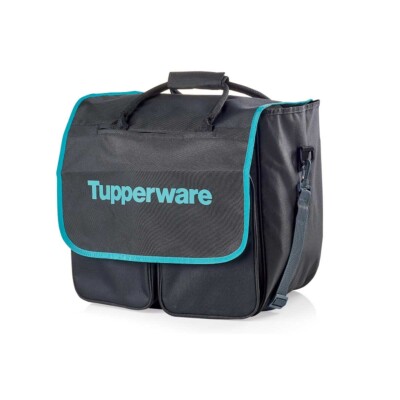 Tupperware Consultant Large Opportunity Kit Bag/Black with teal    