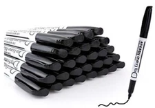 Black Dry Erase Markers Low Odor Fine Whiteboard Markers Thin Box Of 80 Pcs