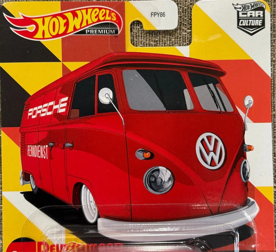 Hot Wheels Deutschland Designs Volkswagen T1 Panel bus,Free Shipping & Protector - Image 3 of 4
