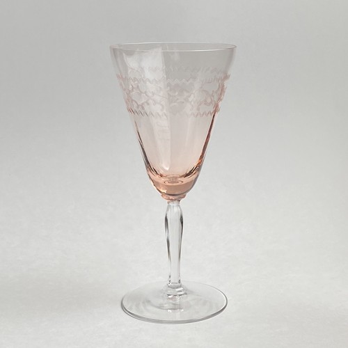 Fostoria Pink Rose Water Goblets 3 Eilene #5082 Elegant Glass 1928-32 Etch No 82 - Picture 22 of 22