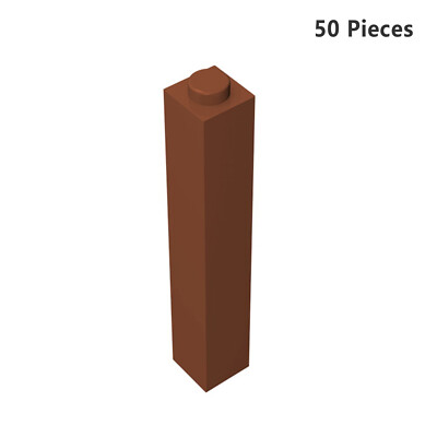 2453 Brick 1X1X5 Dark Orange Bricks 50 Pieces Bricks, Pieces & Parts