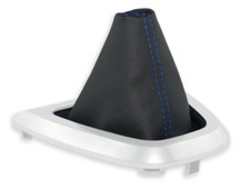 SCHALTMANSCHETTE FÜR LR FREELANDER 2  2006-14 SCHALTSACK LEDER NAHT DUNKELBLAU